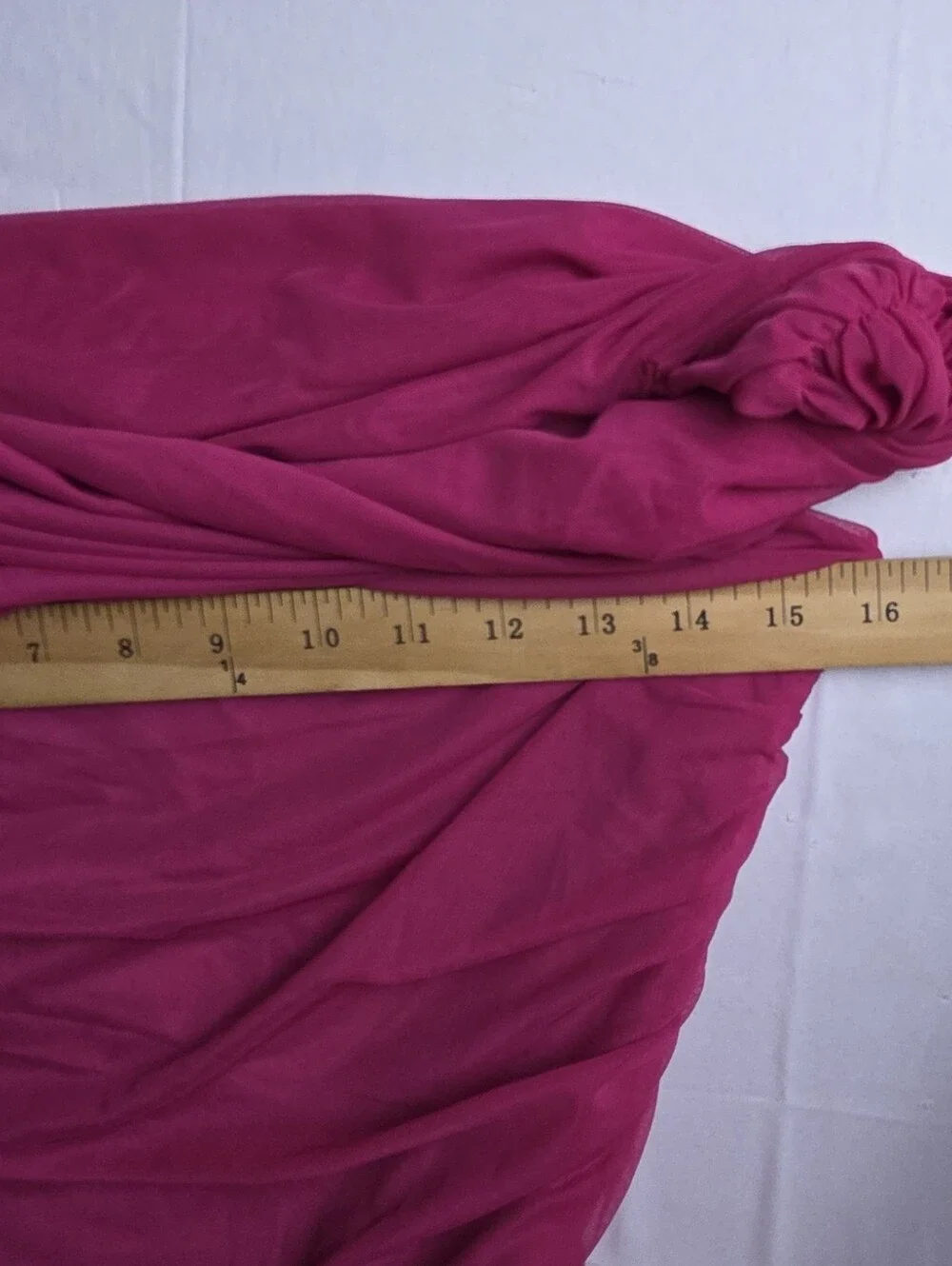 Abercrombie & Fitch Draped Ruched Mesh Cowl-neck Maxi Dress In Berry EUC